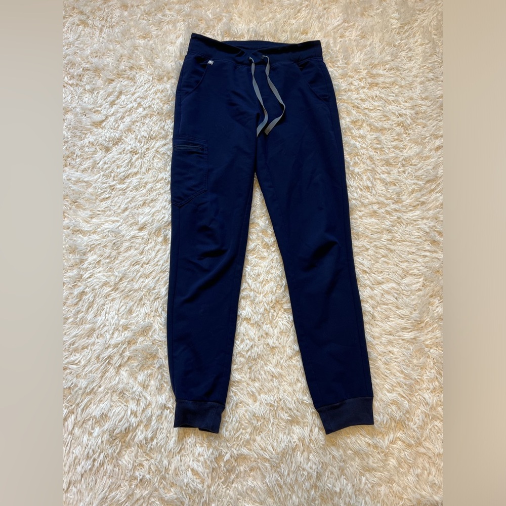Figs scrub pants Zamora jogger style navy blue small tall